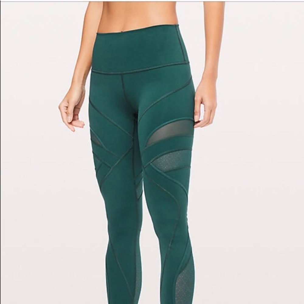 Lululemon Wunder Under high rise mesh tights